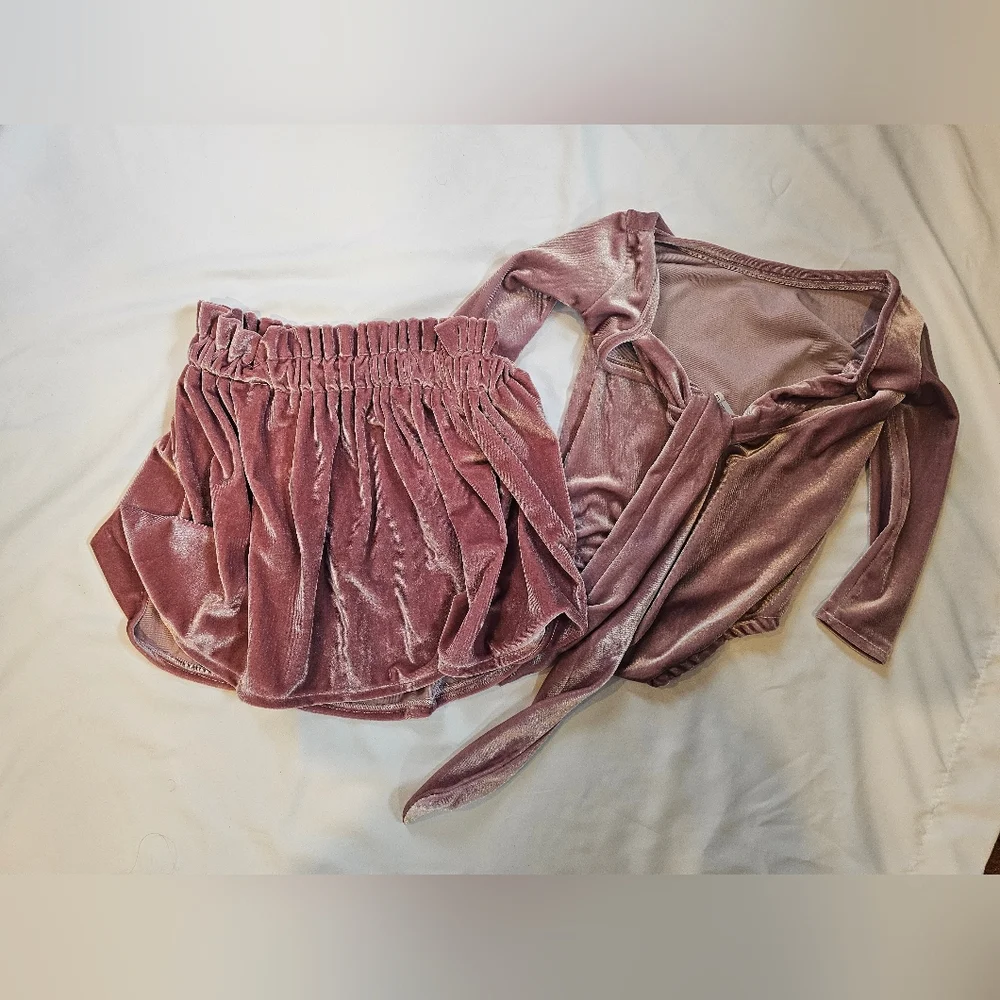 Handmade Two Piece Girls Outfit- Dusty Rose- Bowie And Lou- Size 5